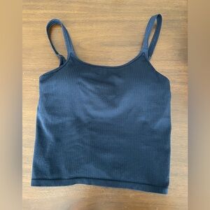 lululemon Ebb to Street Scoop-Neck Cropped Tank Top - True Navy - Size 8